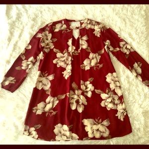 Floral Midi Shift Dress